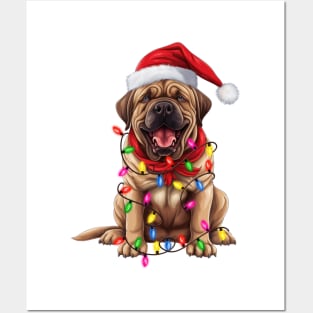 Christmas Mastiff Posters and Art